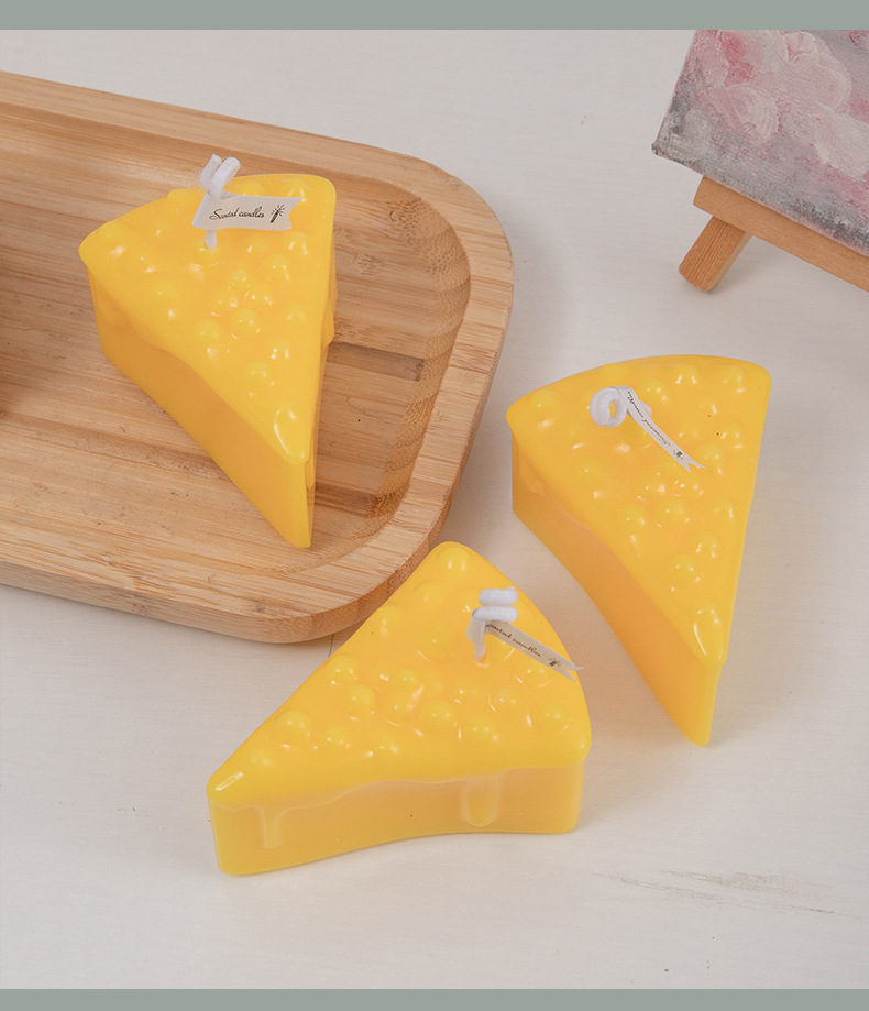 أسلوب بسيط الجبن اللون الصامد البارافين شمعة display picture 1