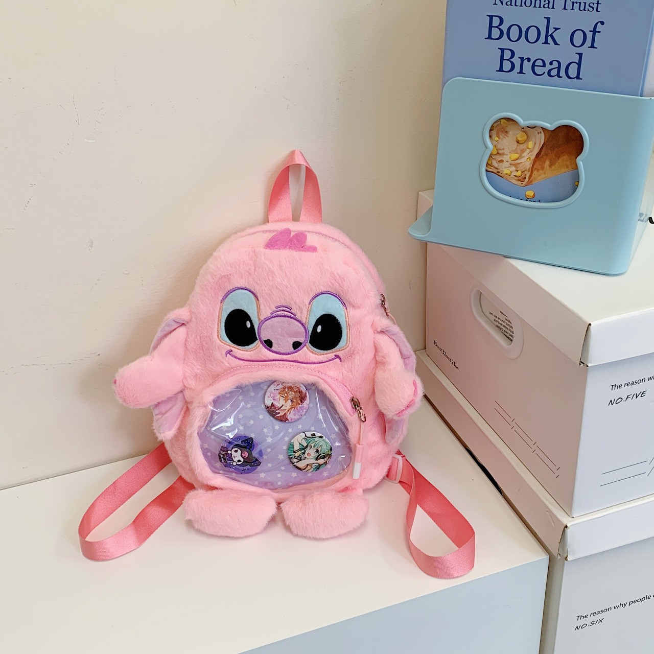 Pink backpack 27*25 (badge not included) / 30cm