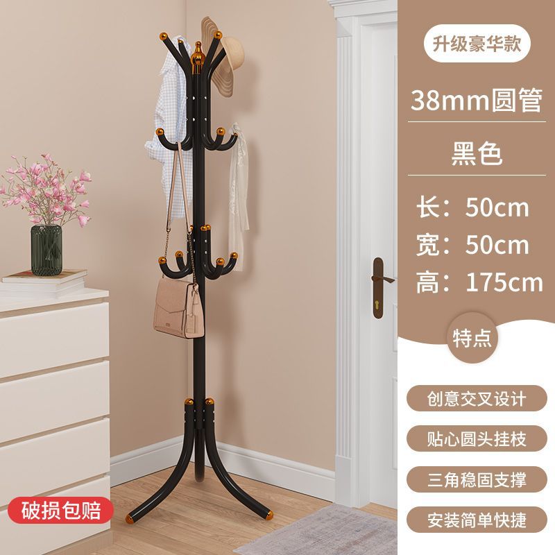 Perchero piso dormitorio percha vertical simple ropa rack casa puerta bolsa rack sala de estar rack de almacenamiento