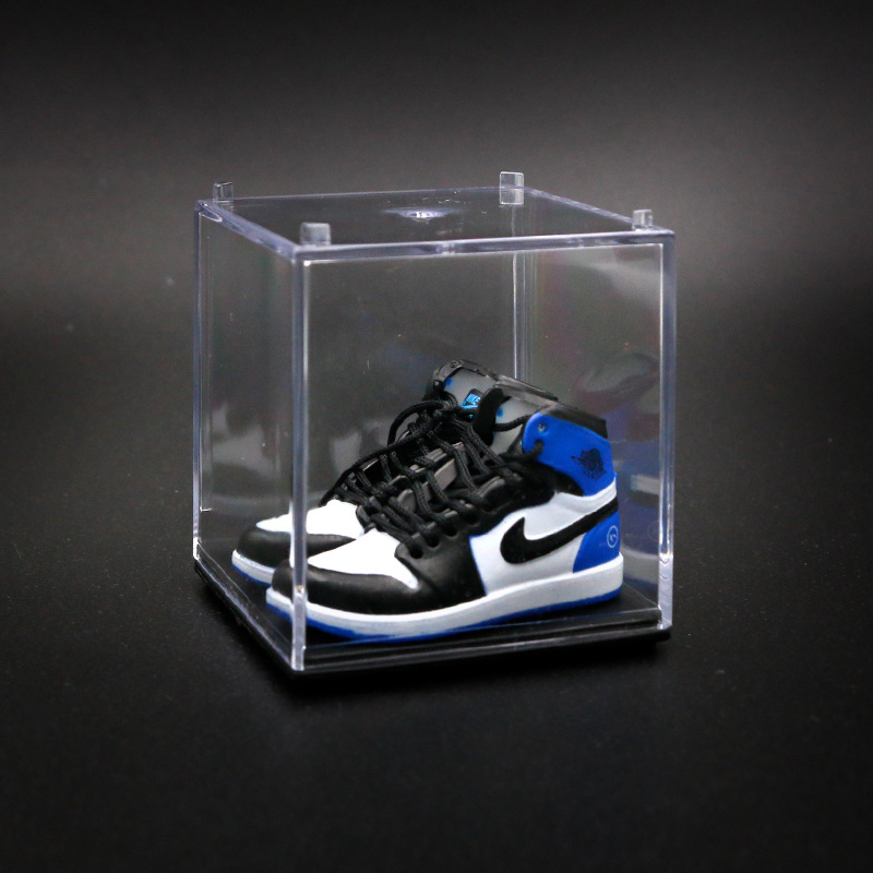 AJ zapatos de baloncesto zapatos de moda mini modelo tridimensional dedo del pie rojo y negro decoración del coche decoración de la torta modelo de zapato hecho a mano