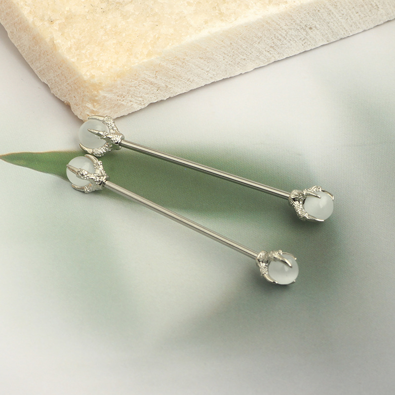 Labret piercing jewelry detail image