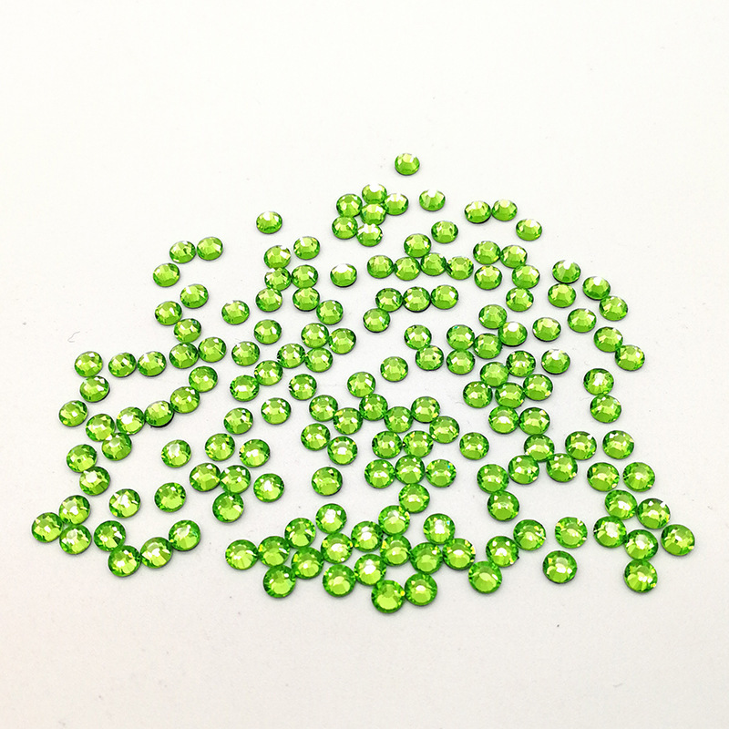 Color redondo taladro de fondo plano accesorios de ropa taladro de uñas accesorios taladro de vidrio DIY taladro de vidrio de color decoración manual