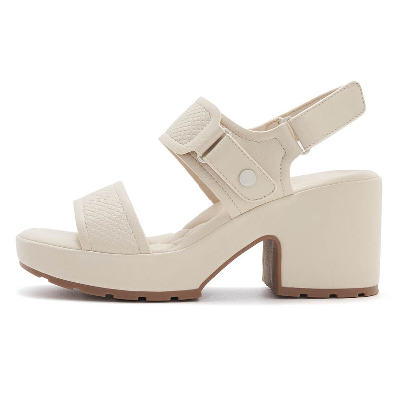 Dép sandal nữ đế dày quai Velcro mùa xuân hè 2025 — Màu đen, Màu camel, Màu trắng be chi tiết 27