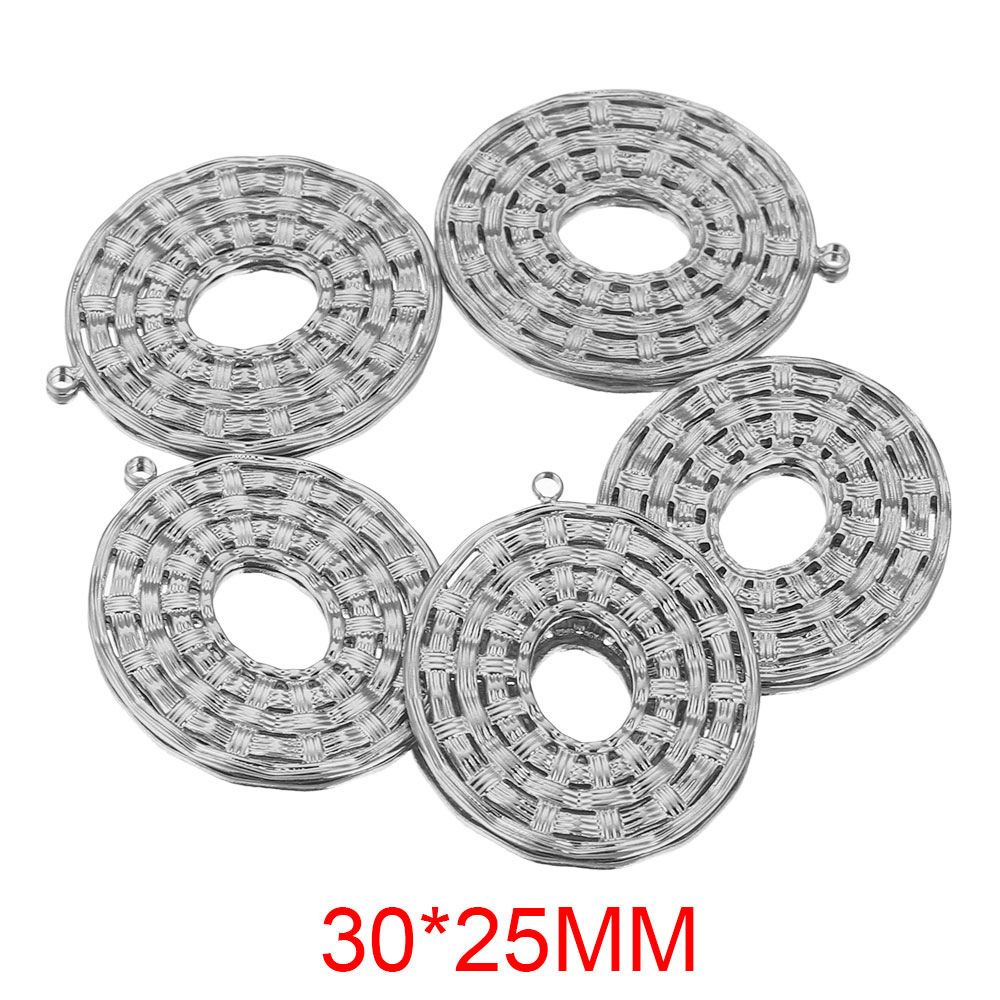 Acero inoxidable transfronterizo europeo y americano colgante multi-diseño bricolaje accesorios de joyería hechos a mano amor guirnalda colgante redondo colgante