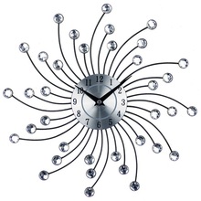 时尚高档水晶创意挂钟极简艺术客厅装饰钟表豪华时钟现代挂表大号
