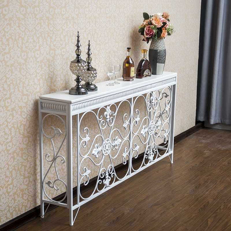 European-style decorated living room entrance long wall side table, entryway console table, corridor cabinet, American-style radiator cover, display shelf