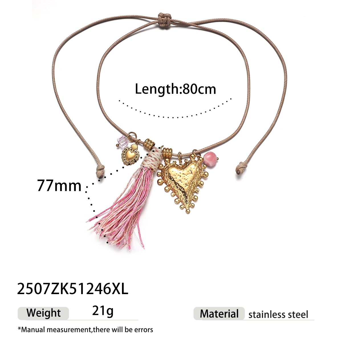 Collar de acero inoxidable TENA lujo ligero y alto estilo de estilo dulce y fresco, larga cadena de suéter de joyería transfronteriza