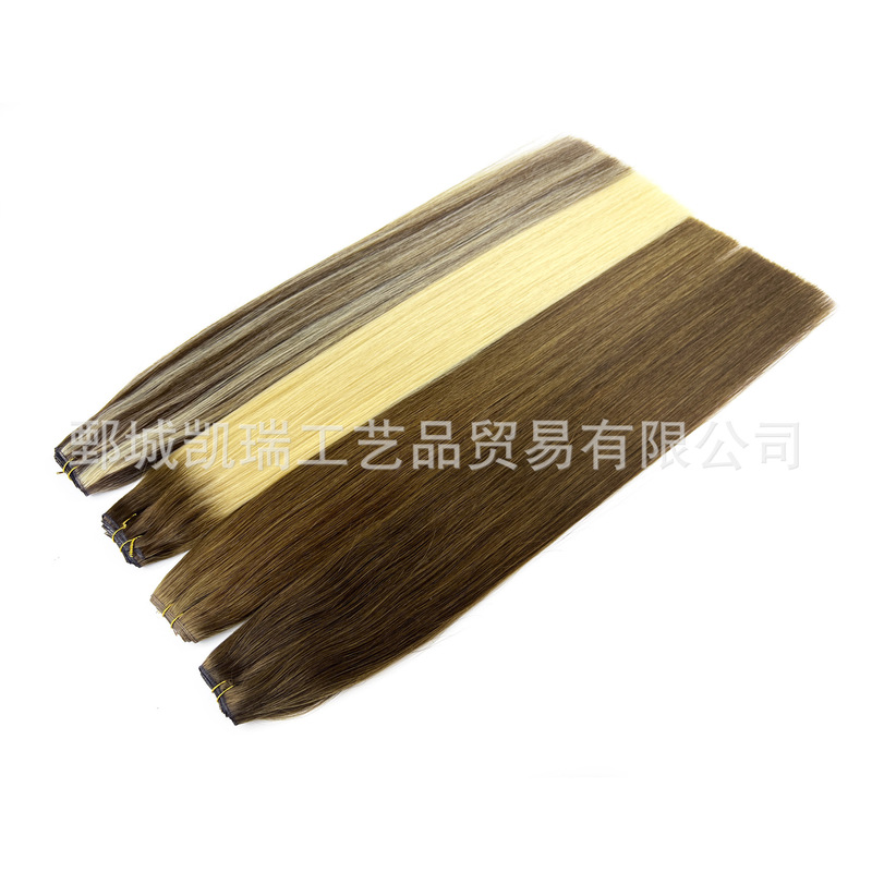 Factory wholesale imitation hand-woven hair curtain real hair genius hair curtain genius hair weft invisible hair curtain