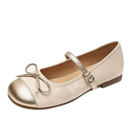 2026 primavera y verano de moda francesa zapatos de una sola mujer plano y poco profundo de verano arco con una correa de zapatos de mujer Mary Jane