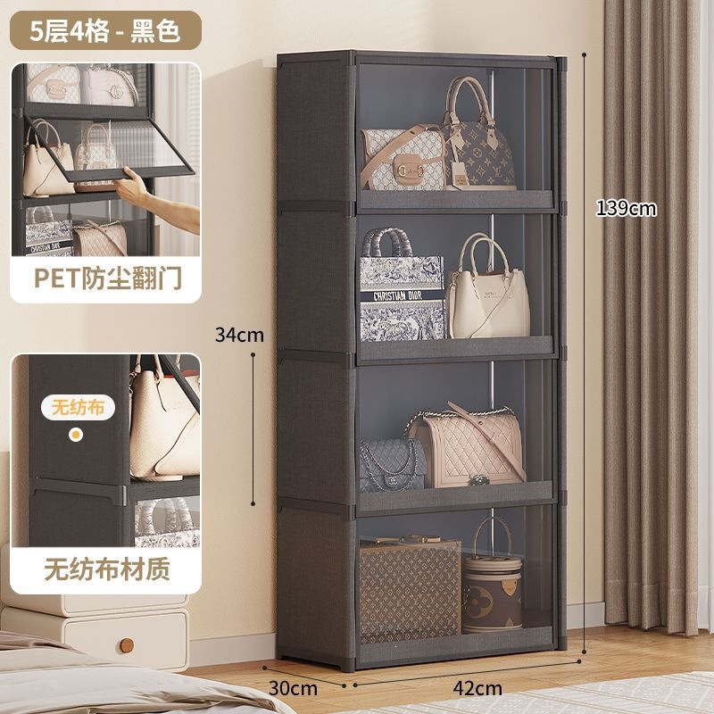 gabinete de almacenamiento a prueba de polvo bolsas de dormitorio domésticas multicapa de gran capacidad simple bolsas de gran tamaño almacenamiento multifuncional estante de almacenamiento