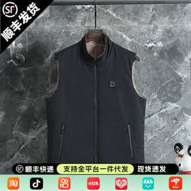 新款男款立领加厚棉服马甲休闲外套秋冬背心