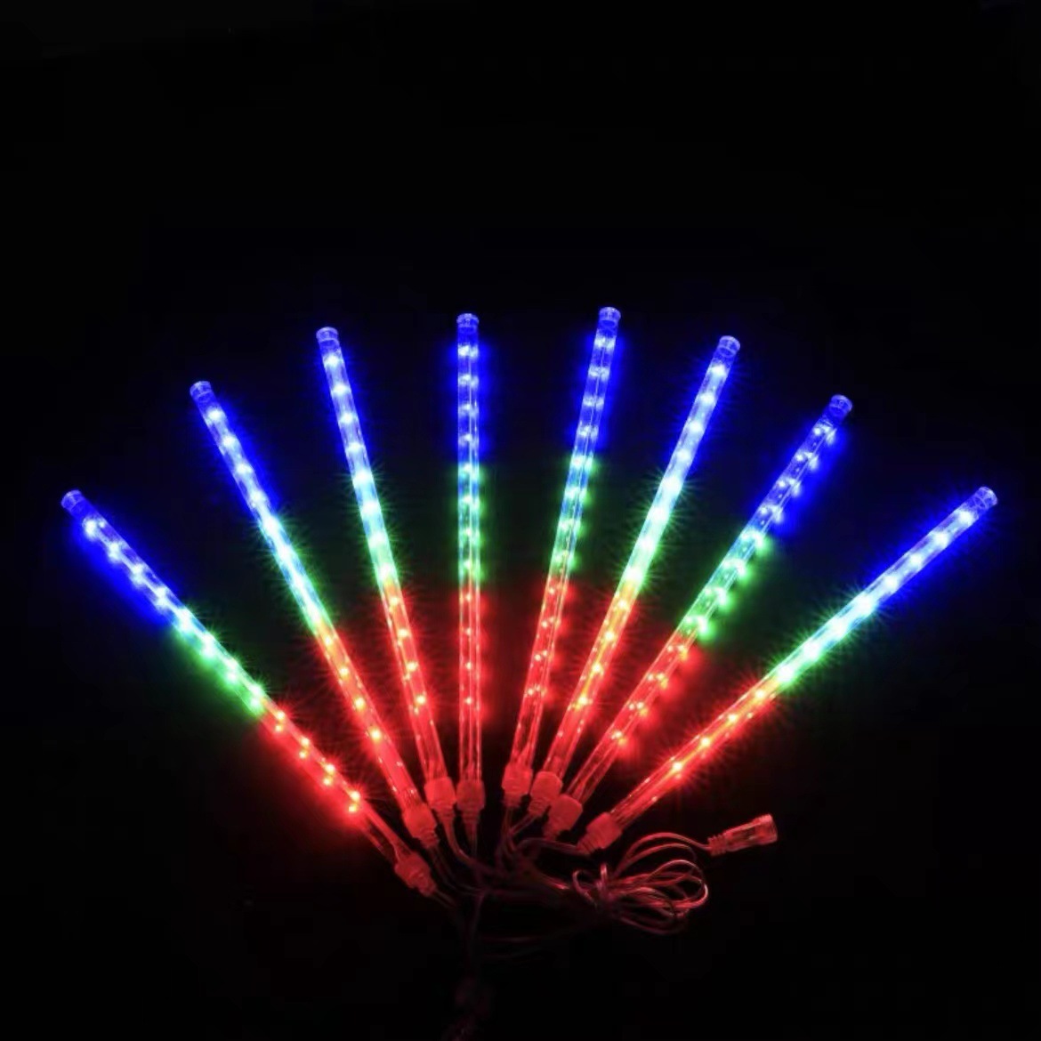 Luz colgante al aire libre Meteor ducha Luz de vacaciones luz de color luz impermeable Navidad colgante luz LED meteorito ducha luz cadena energía solar