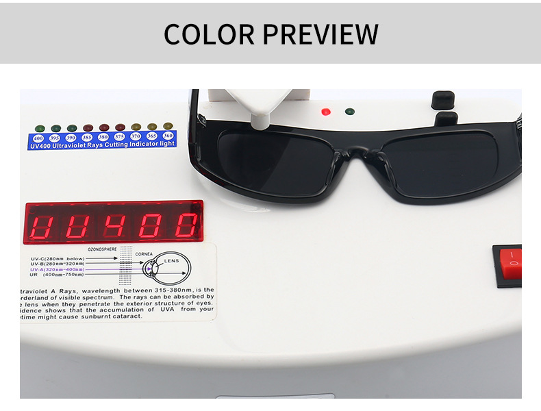 European And American Ins Square Narrow Sunglasses display picture 3