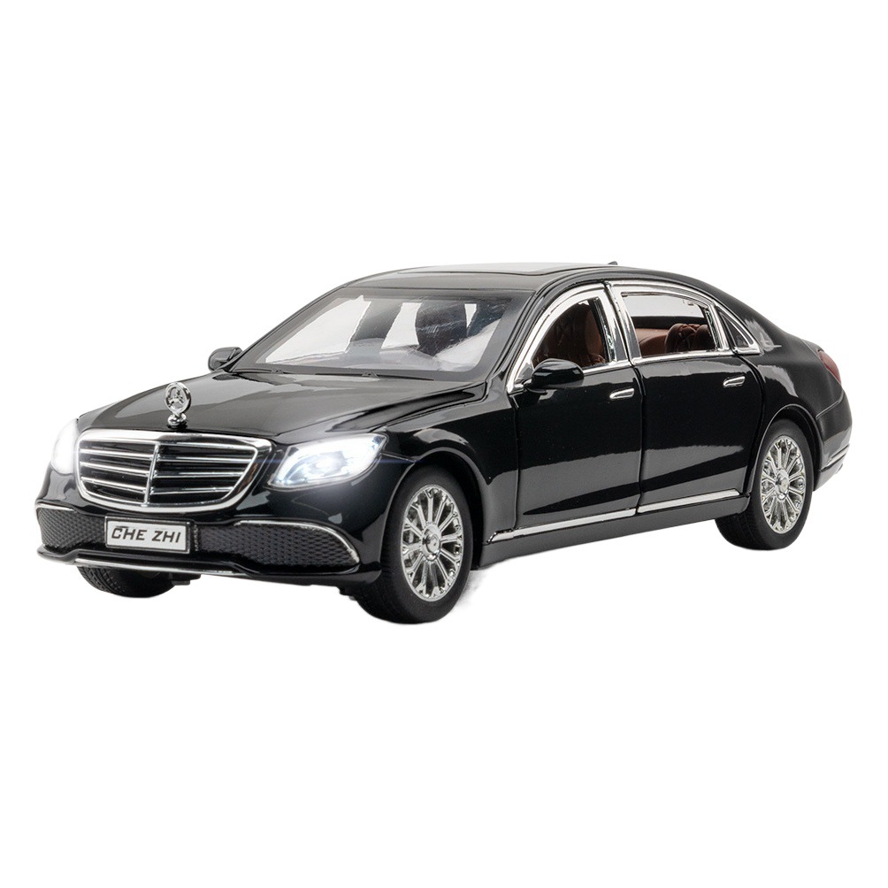 Coche Zhi aleación Ben E300L modelo de coche tira hacia atrás con sonido y música ligera 6 Puerta Abierta modelo de juguete colección de decoración