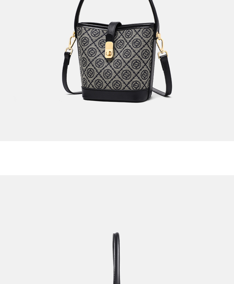 Túi tote nữ cỡ lớn họa tiết monogram, đeo vai và đeo chéo đi làm — màu xanh, Màu xanh (phiên bản công khai), màu đen, Màu đen (phiên bản công khai) chi tiết 18