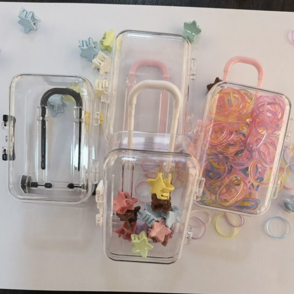 Ins Mini Jewelry Storage Box for Jewelry Accessories Earrings Hair Accessories Tidy Box Transparent Cute Small Box Image