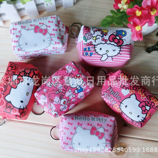 Hello Kitty, Hello Kitty, милый мультяшный кошелек с молнией, монеты, сумка через плечо, подарок на день рождения