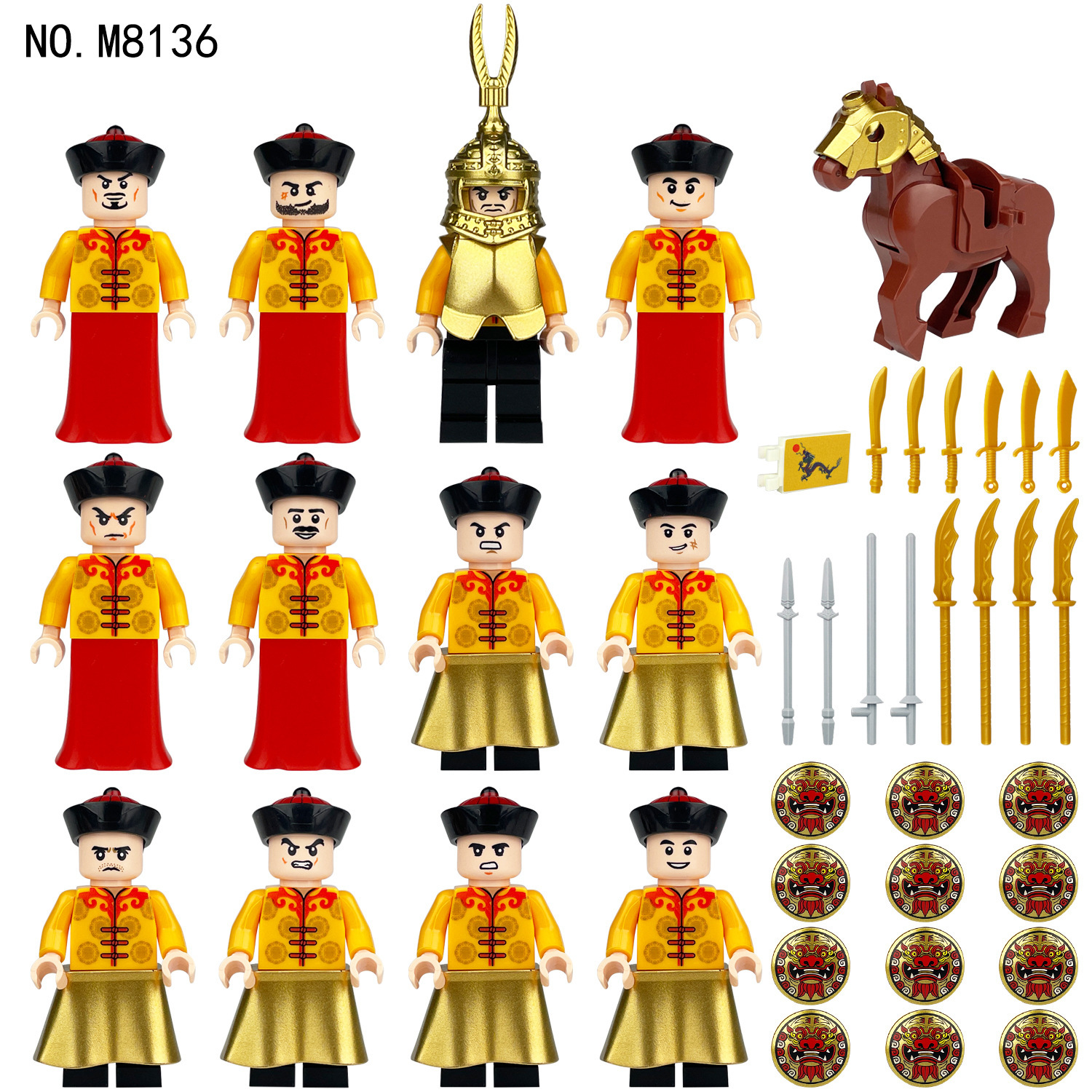 (Cross-border trading), minifigures, constructor, toy, small particles, tiger