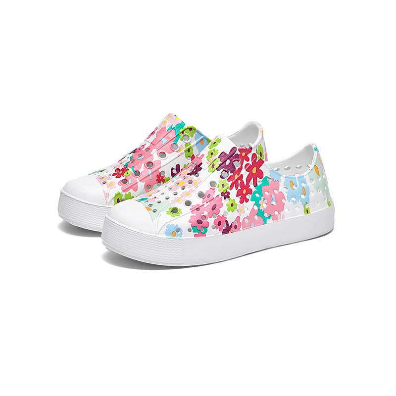 Agujero zapatos de verano niños niñas zapatos de playa lindo de dibujos animados Botas de lluvia padre-hijo antideslizante sandalias impermeables