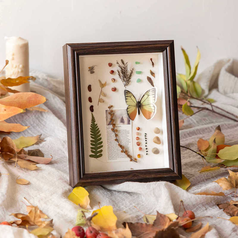 Handmade DIY dried flower photo frame, leaf and flower specimen empty frame for display, suitable for framing shells, stones, and plants Handmade DIY dried flower photo frame, leaf and flower specimen empty frame for display, suitable for framing shells, stones, and plants