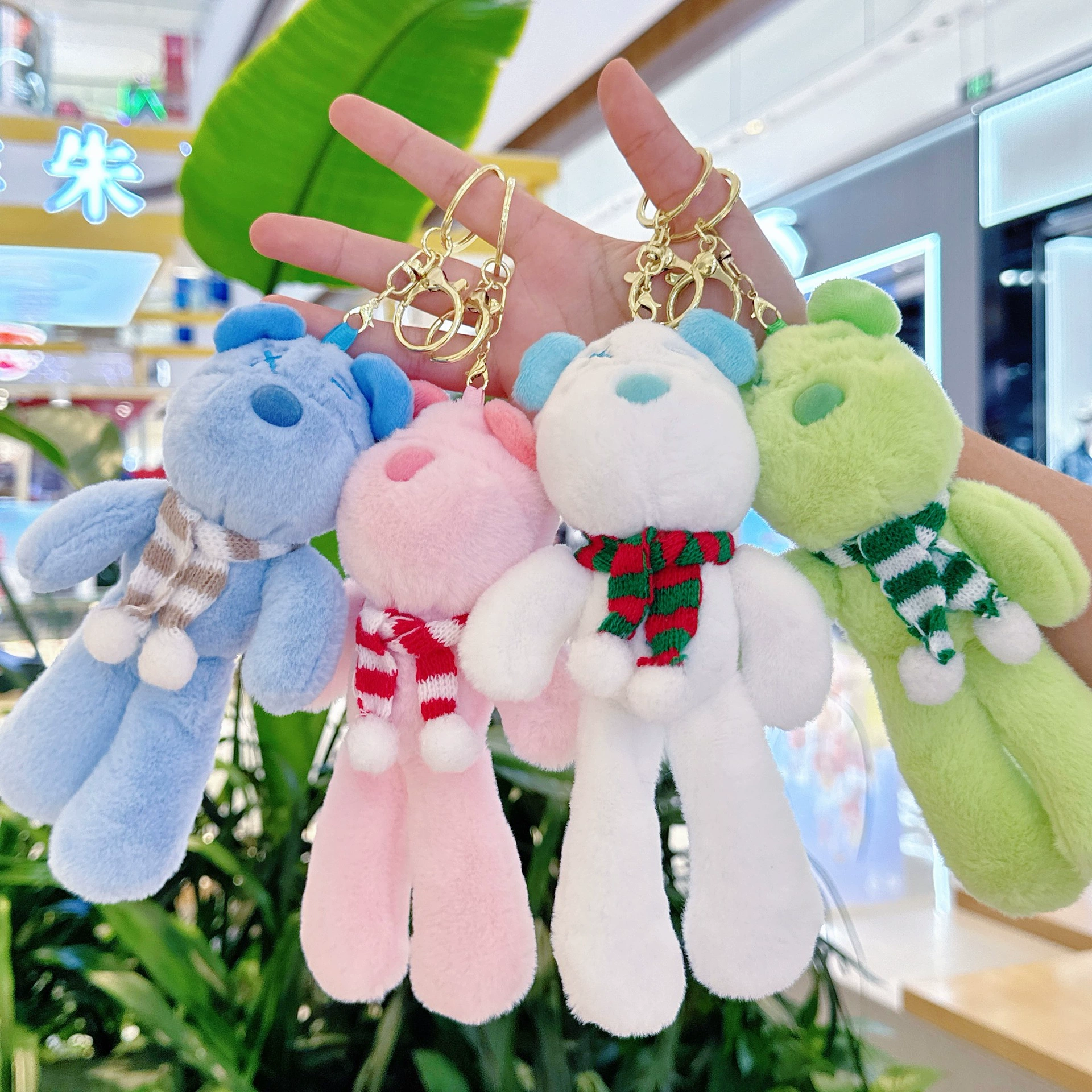Cute monster, keychain, plush doll, toy, bag decoration, big eyes