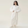 White velvet bathrobe