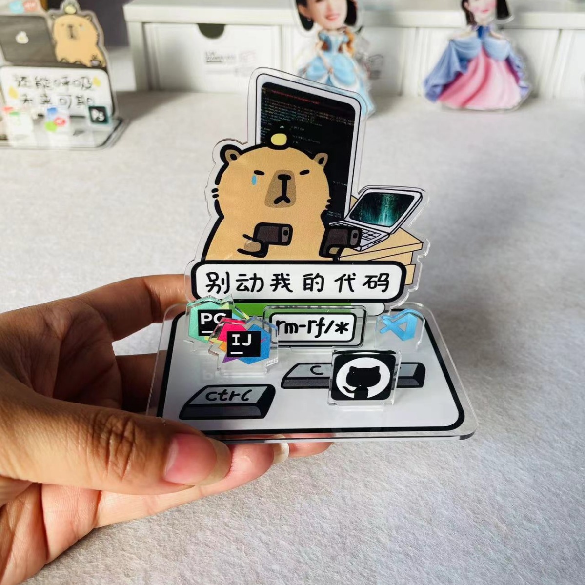 Acrylic Human Shape Brand Workplace Worker Ornaments Office Decompression Gift Control Emotion Desktop Ornaments