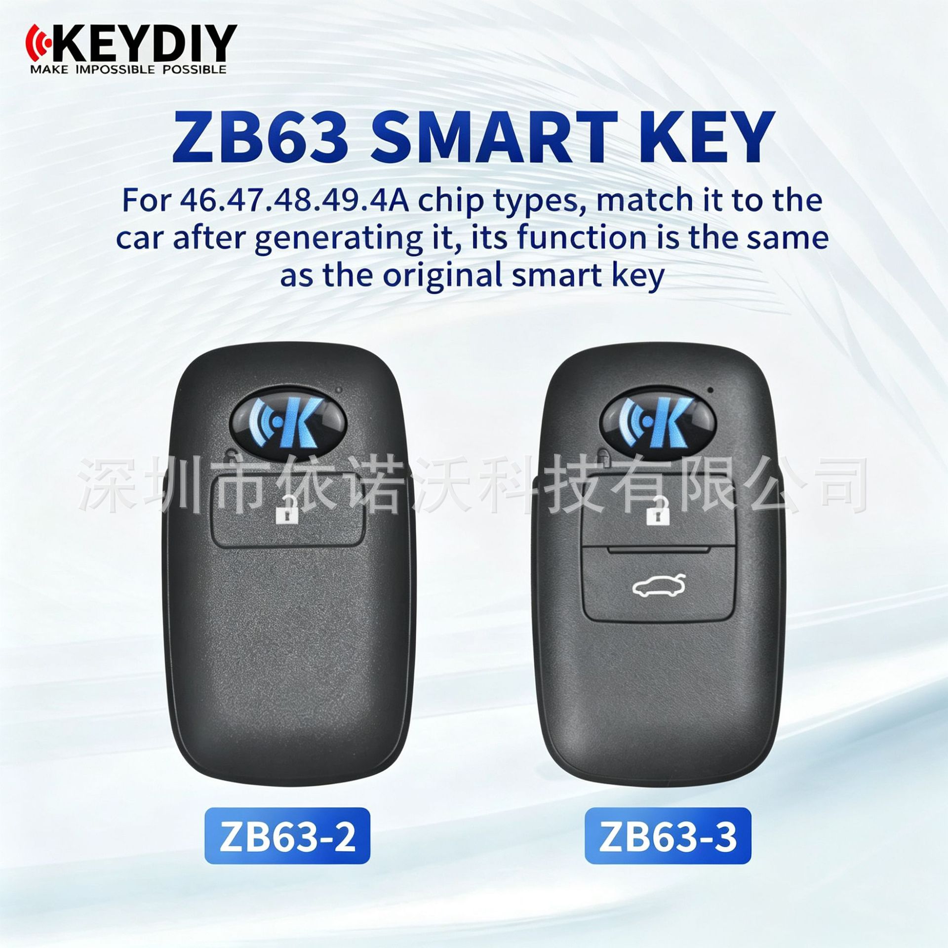 KEYDIY KD smart key ZB series ZB63-2 ZB63-3 Toyota remote control sub-unit, international version