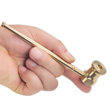 黄铜旱烟杆粗细烟丝三用金属烟斗复古老式旱烟袋锅子便携烟枪烟嘴