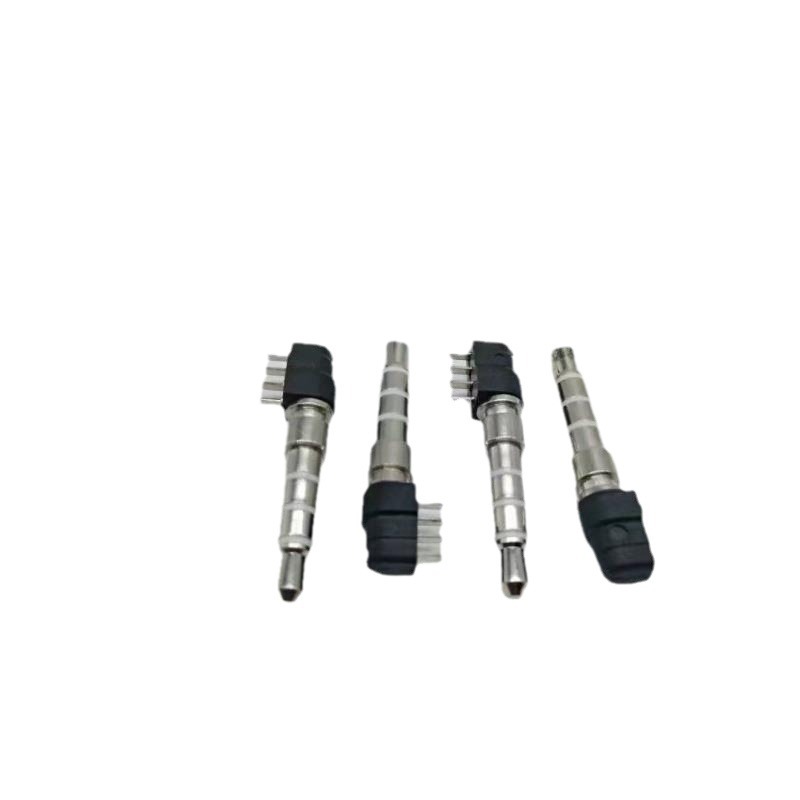 3.5四极插板式 镀镍  焊板式 DC3.5四级插头带焊片