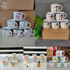 3号陶瓷把杯水杯 杯子 茶杯口杯酒杯酒盅两元店货源