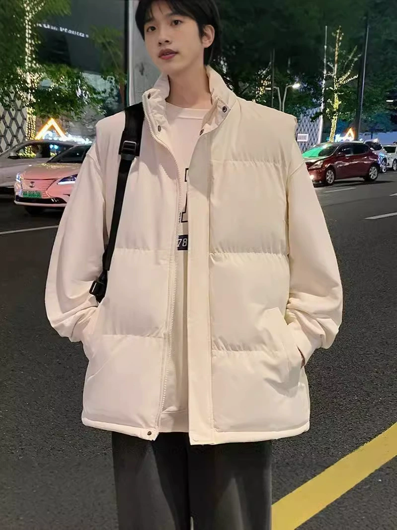 Demi-season vest, keep warm cardigan sleevless, down jacket for leisure, oversize