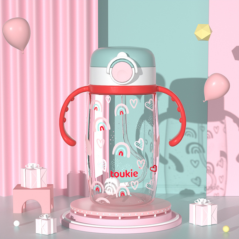 Copa regordete taza portátil bebé especial taza de paja taza de agua resistente a la caída de alto aspecto taza de dibujos animados