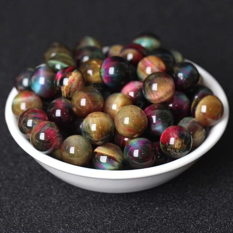 Tourmaline Tiger Eye Stone Loose Beads Cat's Eye Stone Jewelry Beaded Accessories Tiger Eye Stone Single Bead DIY Hand-Woven Material Batch Tourmaline Tiger Eye Stone Loose Beads Cat's Eye Stone Jewelry Beaded Accessories Tiger Eye Stone Single Bead DIY Hand-Woven Material Batch