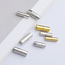 s925純銀螺絲扣DIY手工飾品串珠項鏈配件珍珠扣手鏈項鏈扣連接扣