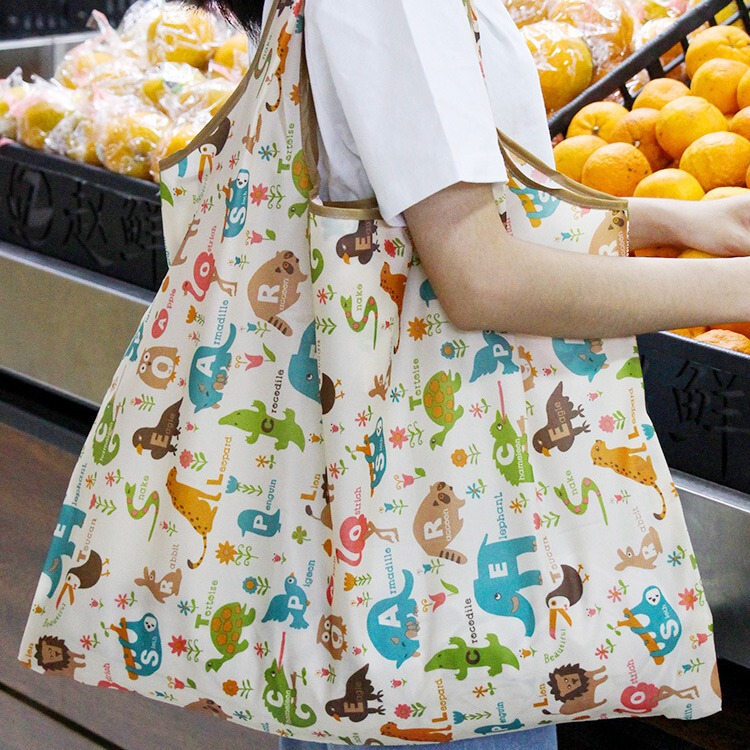 Eco-friendly Supermarket Bento Shopping Bag Foldable Portable Grocery Bag Shopping Bag Women's Canvas Bag Fashion Shopping Bag