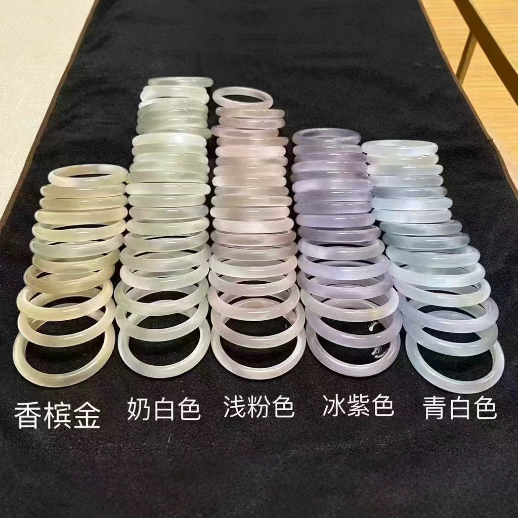 厂家批发直供高级感猫眼手镯 白月光冰冰蓝香槟色手镯玻璃手环饰