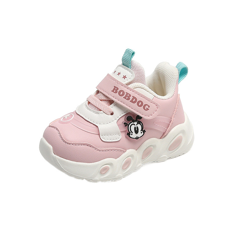Bobdog Babou zapatos infantiles de otoño y invierno zapatos transpirables de cuero, zapatos de algodón para niños y niñas con suela suave
