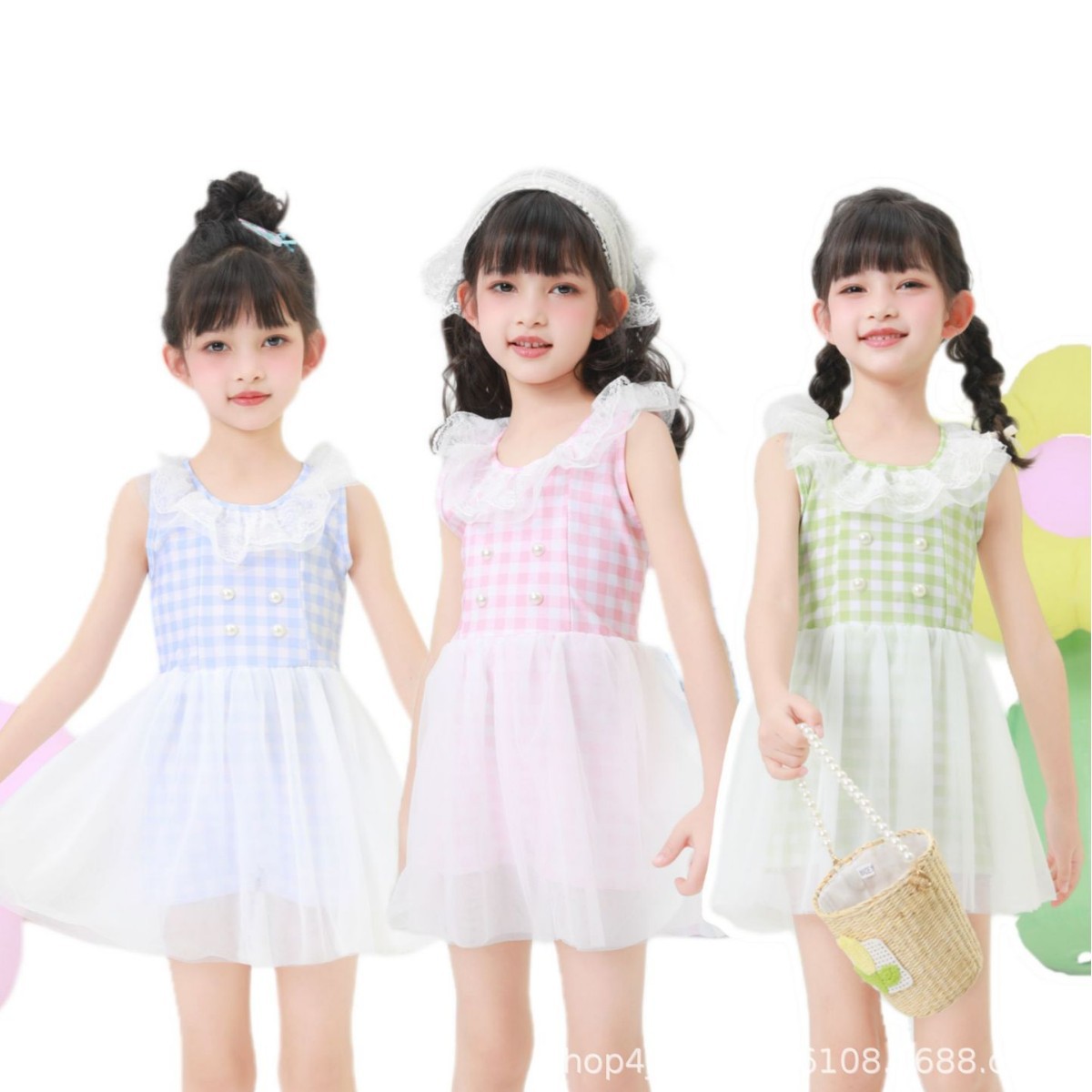 Children's swimwear, for teenagers, 6-10 years, princess style 2