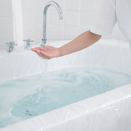 Travel disposable bath bag thickened bath bag bathtub cover wooden bucket bag SPA plastic bathtub film bath bag