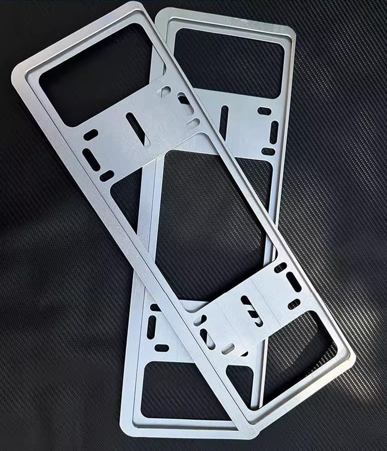License Plate Frame, License Plate Holder, Car License Plate Frame, License Plate Cover, Carbon Fiber Pattern License Plate Protection Frame, New Energy