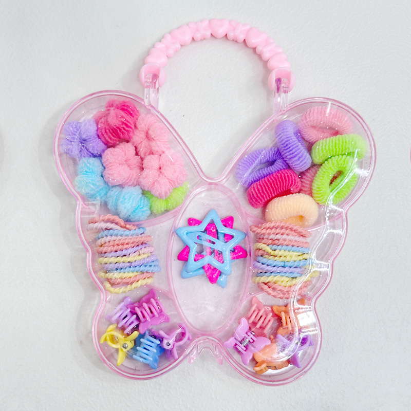 Juego de Accesorios para el Cabello Infantil con Caja de Regalo de Plástico y Resina para Niñas