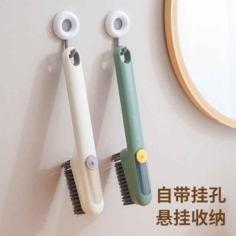 Household Multifunctional Liquid Cleaning Brush Kitchen Bathroom Balcony Wall Brush Angle Gap Sanitary Dead Angle Cleaning Brush