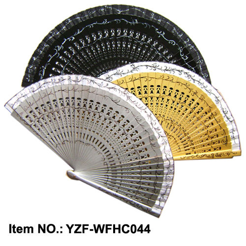 Venta al por mayor fácil apertura y cierre de doble cara hueco modelo español pasarela clásica ventilador plegable bailando ventilador de madera verano femenino