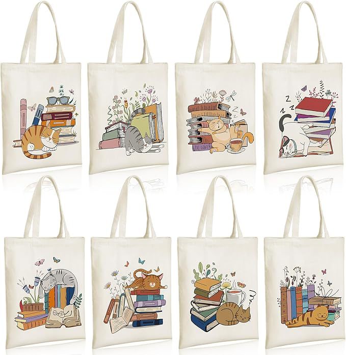 Libro personalizado transfronterizo de Amazon Juego de gato Bolsa de lona Viajes Inglés Almacenamiento Fábrica de gran capacidad al por mayor