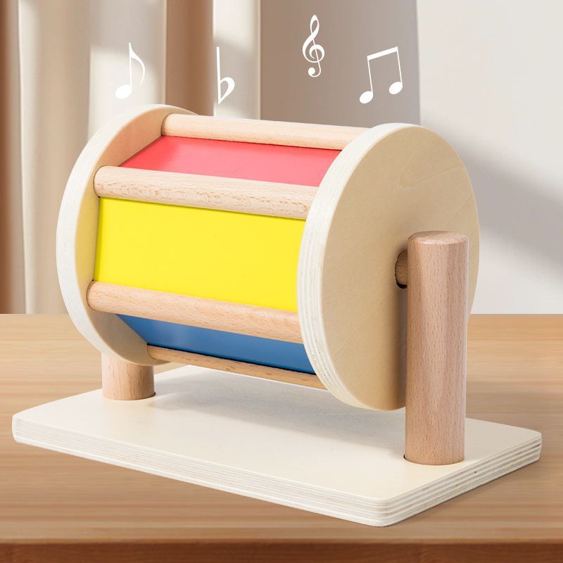 Tambor textil de madera maciza haed Montserrat 0 - 3 años de edad infantil juguetes de rompecabezas tambor Montessori