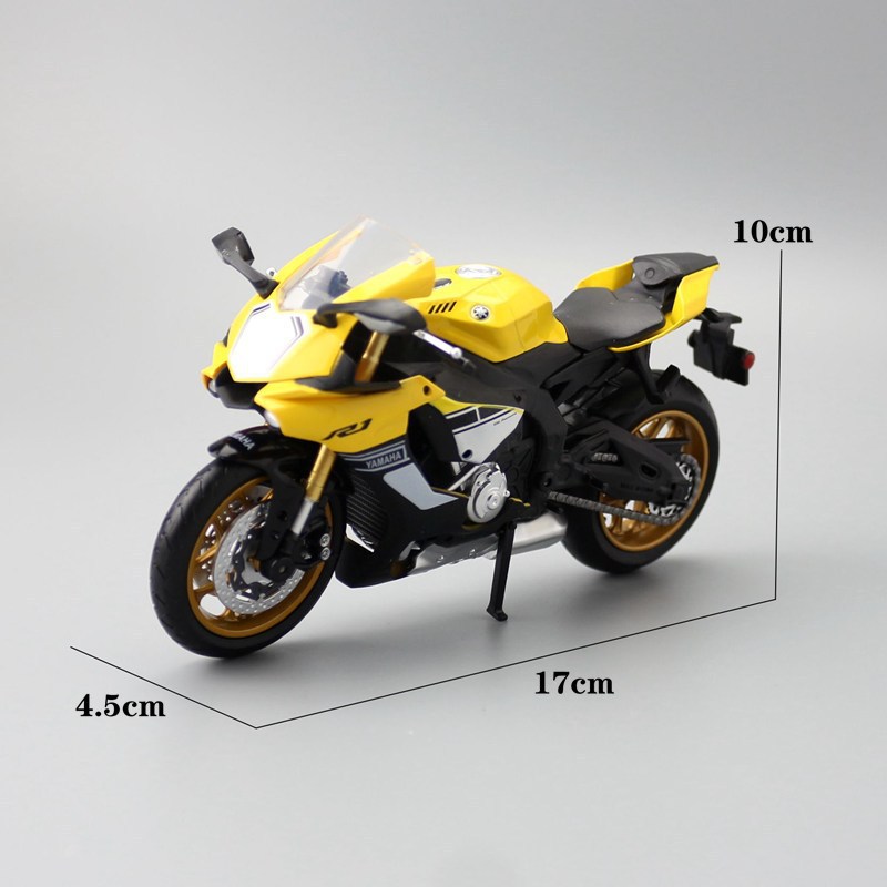 Caipo 1:12 simulación de aleación modelo de coche Yamaha YZF-R1 motocicleta calle coche juguete de los niños motocicleta amortiguador