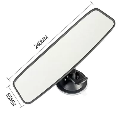 Car Interior Wide-Angle Rearview Mirror Suction Cup Type Wide-Angle Flat Mirror Coach Car Interior Auxiliary Reversing Mirror Modification (Other Automotive Interior Supplies) - large-suction-cup-24065-white-mirror-one-set