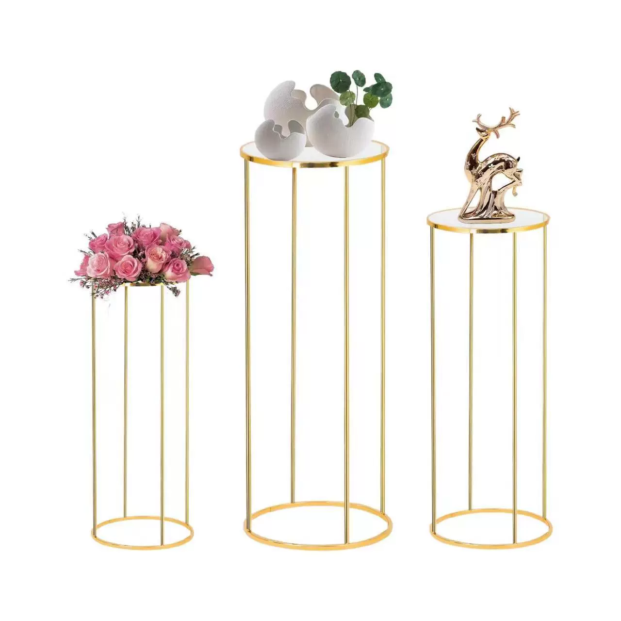 婚庆道具电镀铁艺路引婚礼T台装饰花艺年会会场布置迎宾花架拱门