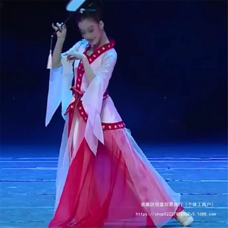 古典舞演出服女望千年剧目舞蹈服古风汉唐舞服装成人飘逸艺考